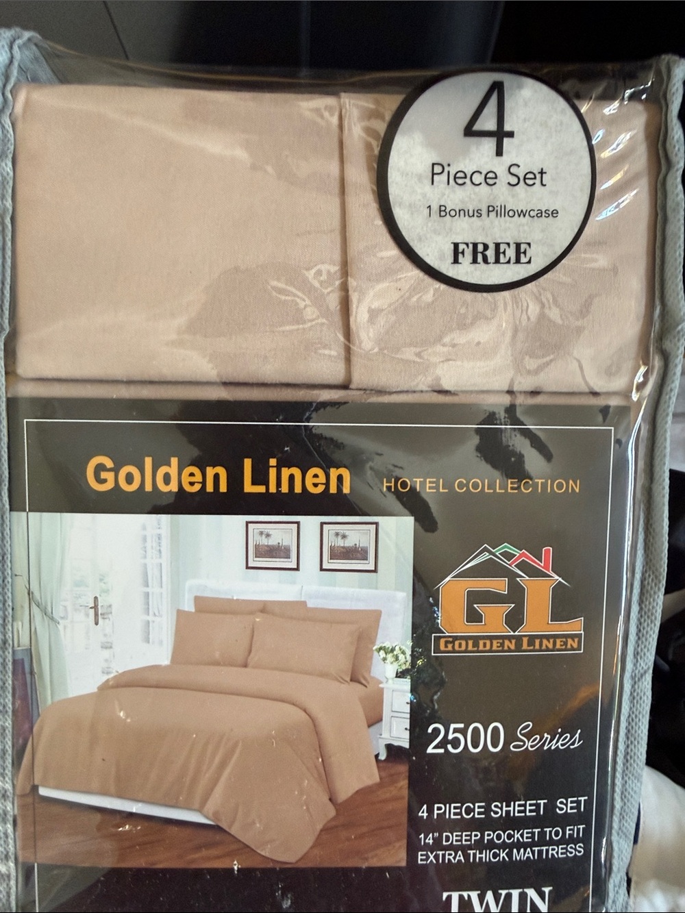 2500 Series Twin Sheet Set - Tan